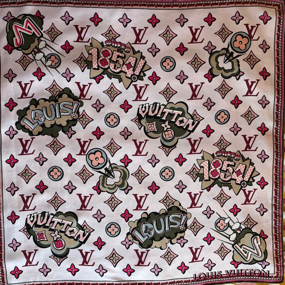 LV Street Monogram Square 70 - 100% Silk
